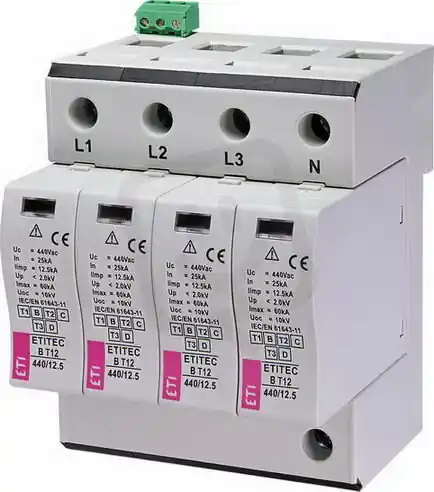 Koupit Online Svodič přepětí ETITEC B T12 440/12,5 4+0 RC síť IT ETI 002440328