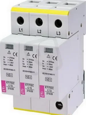Svodič přepětí ETITEC C T2 275/20 3+0 síť TNC ETI 002440399 Finální Výprodej