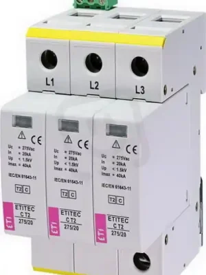 Svodič přepětí ETITEC C T2 275/20 3+0 RC síť TNC ETI 002440400 Objednat Nyní