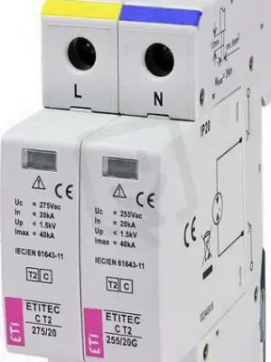 Cenová Bomba Svodič přepětí ETITEC C T2 275/20 1+1 RC síť TT ETI 002440402
