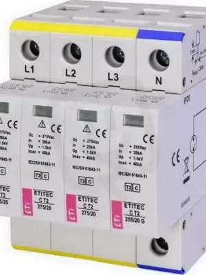 Svodič přepětí ETITEC C T2 275/20 3+1 síť TT ETI 002440403 Výprodej