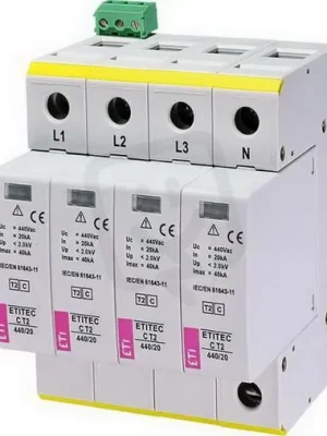 Svodič přepětí ETITEC C T2 440/20 4+0 RC síť IT ETI 002440408 Omezená Nabídka