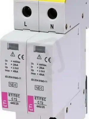 Top Prodej Svodič přepětí ETITEC C T2 440/20 2+0 síť IT ETI 002440409