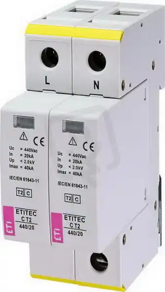Top Prodej Svodič přepětí ETITEC C T2 440/20 2+0 síť IT ETI 002440409