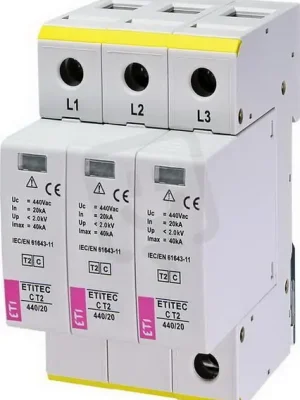 Kup Teď Svodič přepětí ETITEC C T2 440/20 3+0 síť IT ETI 002440411