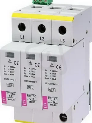 Svodič přepětí ETITEC C T2 440/20 3+0 RC síť IT ETI 002440412 Odeslání Ihned