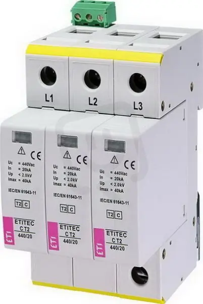 Svodič přepětí ETITEC C T2 440/20 3+0 RC síť IT ETI 002440412 Odeslání Ihned