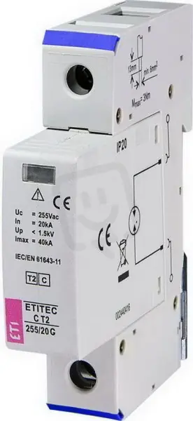 Nejlepší Volba Svodič přepětí ETITEC C T2 255/20 G síť TN / TT ETI 002440413