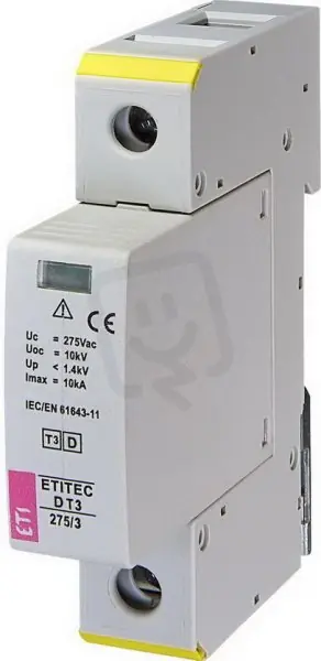 Rychlé Dodání Svodič přepětí ETITEC D T3 275/3 1+0 ETI 002440417