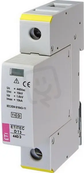 Objednat Nyní Svodič přepětí ETITEC D T3 440/3 1+0 ETI 002440419