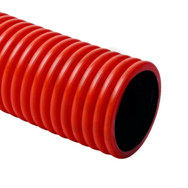 Ohebná dvouplášťová korugovaná bezhalog. chránička KOPOFLEX 90mm červená 50m Top Prodej