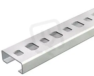 Horká Nabídka OBO CL2008P2000FS Profilová lišta děrovaná šířka výřezu 11mm 2000x20x8 Ocel
