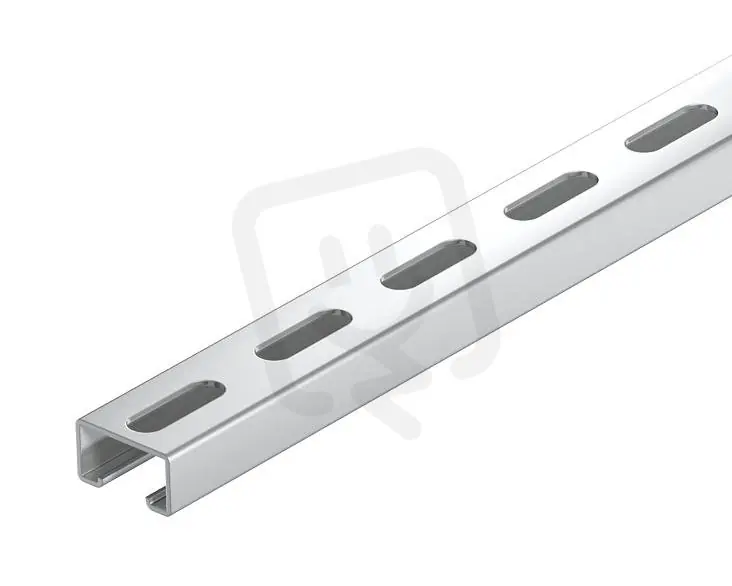 Jen Po Omezenou Doba OBO MS4022P6000A2 Profilová lišta děrovaná šířka výřezu 18mm 6000x40x22,5 Nerez
