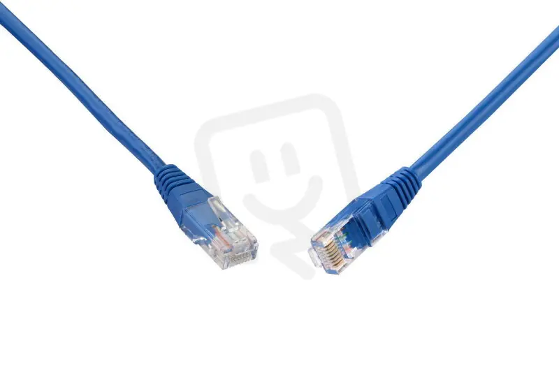 Víkendová Akce Patch kabel CAT5E UTP PVC 0,5m modrý non-snag-proof SOLARIX 28330059