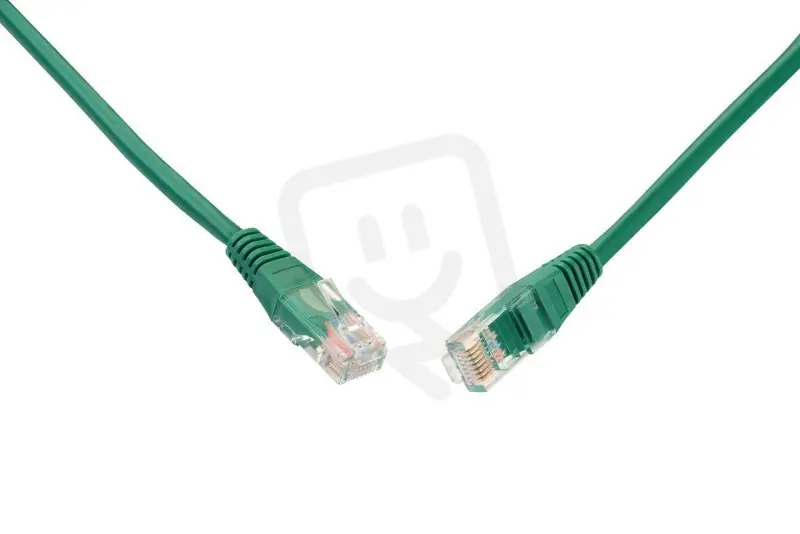 Patch kabel CAT5E UTP PVC 1m zelený non-snag-proof SOLARIX 28350109 Pouze Dnes