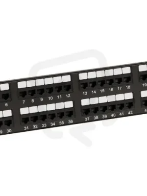 Cenová Bomba 19" Patch panel 48 x RJ45 CAT6 UTP 350 MHz černý 2U SOLARIX 24200048