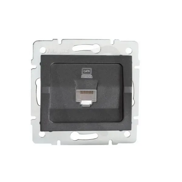 Akční Nabídka Datová zásuvka LOGI RJ45Cat 6 Jack 25286 Kanlux grafit