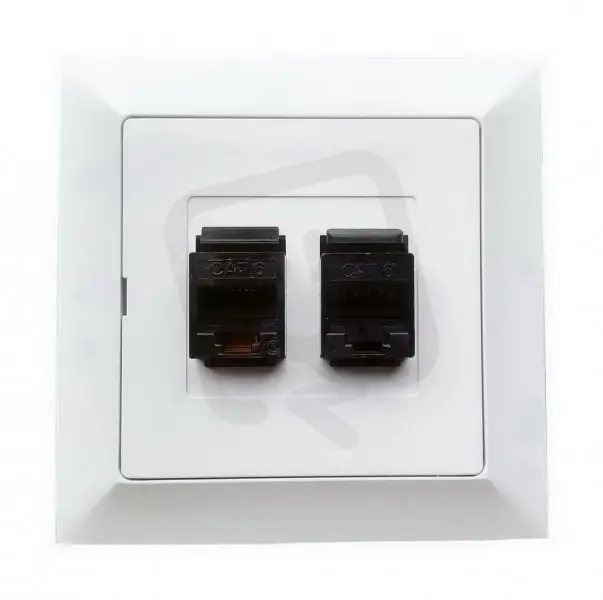 Zásuvka komunikační 2x8 pin KAT. 6 PREMIUM 2 PC/6 GREENLUX GXKP051 Vysoce Kvalitní