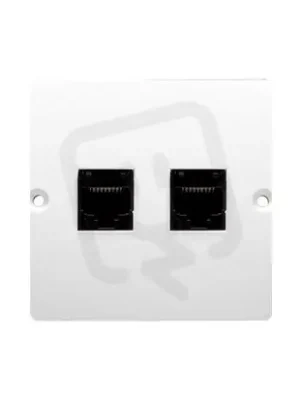 Omezená Nabídka Dvojnásobná počítačová zásuvka RJ45 kat. 5e, bílá KONTAKT SIMON BMF52.02/11