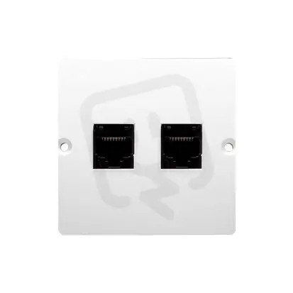 Omezená Nabídka Dvojnásobná počítačová zásuvka RJ45 kat. 5e, bílá KONTAKT SIMON BMF52.02/11