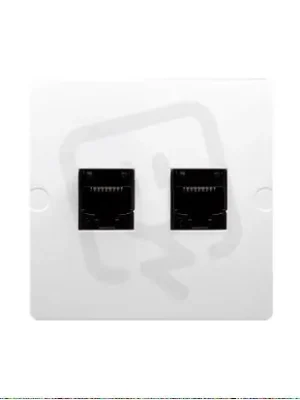 Nízká Cena Telefonní zásuvka RJ11 + počítačová zásuvka RJ45 kat. 5e, bílá BMF5T.02/11