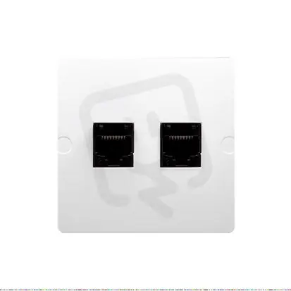 Nízká Cena Telefonní zásuvka RJ11 + počítačová zásuvka RJ45 kat. 5e, bílá BMF5T.02/11