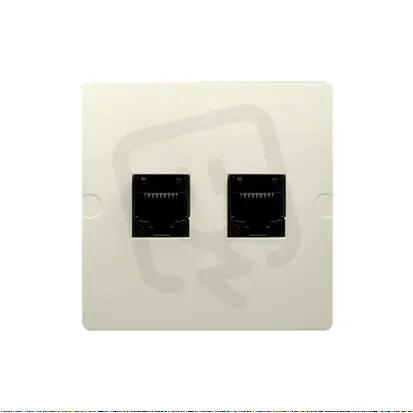 Rychlé Dodání Telefonní zásuvka RJ11 + počítačová zásuvka RJ45 kat. 5e, béžová BMF5T.02/12