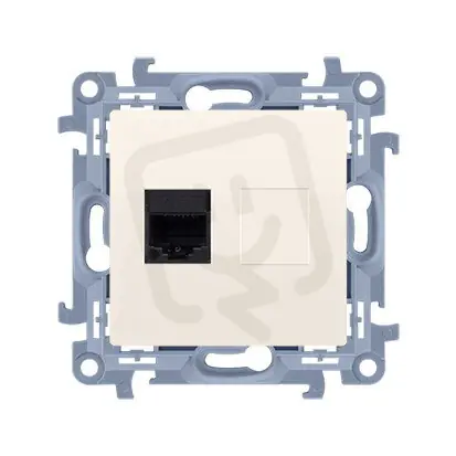 Jednonásobná počítačová zásuvka RJ45 kat. 5e, krémováová KONTAKT SIMON C51.01/41 Must-Have