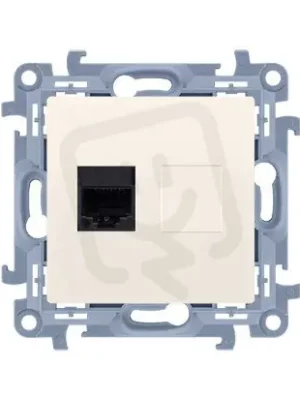 Jednonásobná počítačová zásuvka RJ45 kat. 6, krémováová KONTAKT SIMON C61.01/41 Bezpečná Platba