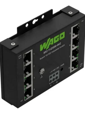 Sezónní Sleva Průmyslový switch ECO, 8 portů 100Base-TX, Černá WAGO 852-112/000-002