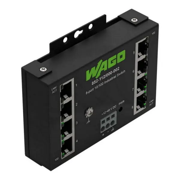 Sezónní Sleva Průmyslový switch ECO, 8 portů 100Base-TX, Černá WAGO 852-112/000-002