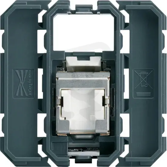 Přístroj datové zásuvky RJ45, cat.6A STP gallery, 22,5/45x45 mm BERKER WXF228 Finální Výprodej