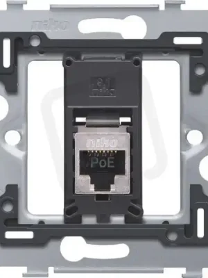 Kup Teď Spodek zásuvky 1xRJ45 STP (stíněné) CAT.5E PoE bez rozpěrek NIKO 170-79255