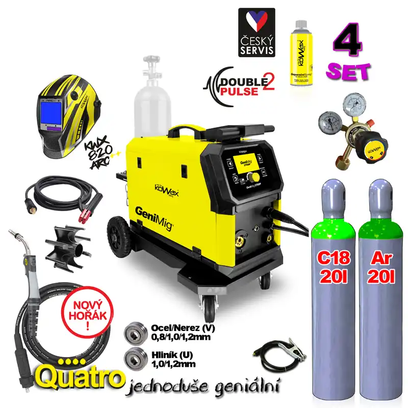 Dokud Zásoby Vydrží KOWAX Svářecí invertor GeniMig® 270DP SET4Q (MIG/MAG/LiftTIG)