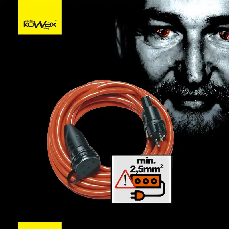 KOWAX 10m Prodlužovací kabel IP44 oranzová, průřez 2,5mm2 Vysoce Kvalitní
