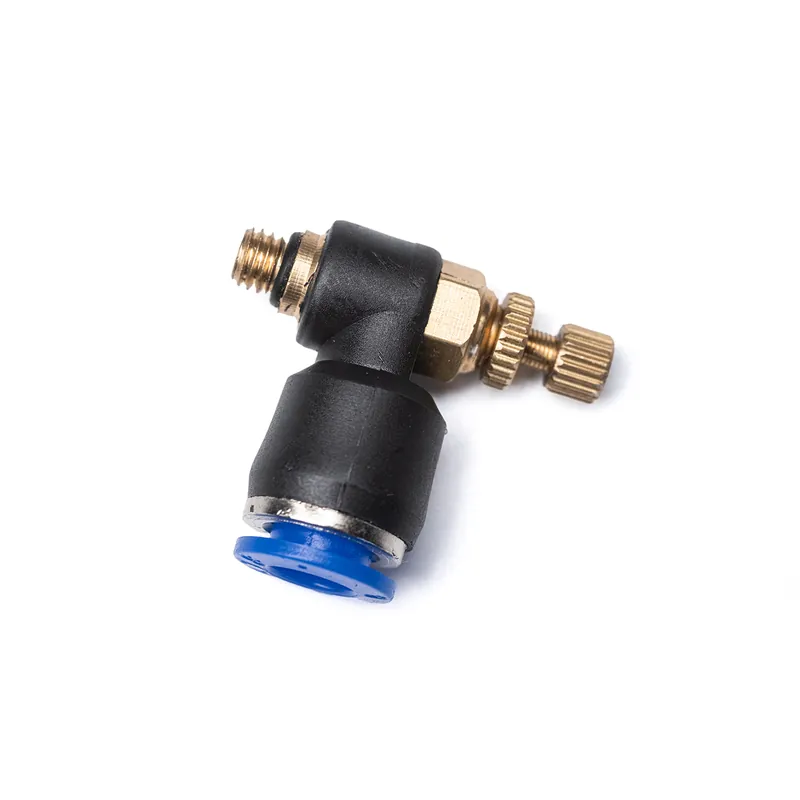Koupit Online Koleno 90° 8mm s vnějším závitem G 1/8" a regulací průtoku