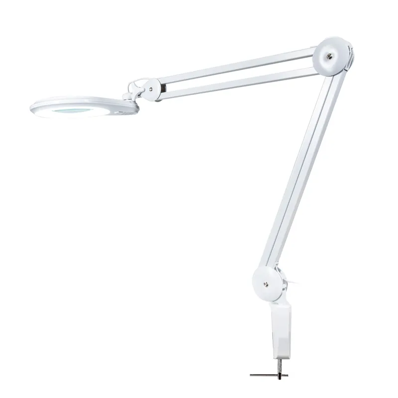 Bílá stolní lampa IB-127 s lupou 127mm a LED podsvícením Značkový
