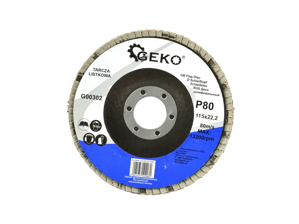 Levný Lamelový kotouč 115mm, P80 GEKO