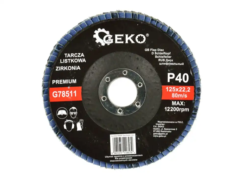 Přímo Od Výrobce Lamelový kotouč, 125mm P40 GEKO
