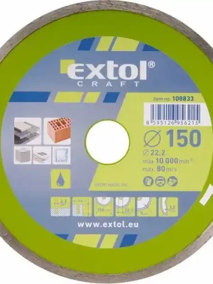 Kotouč diamantový řezný celoobvodový, 150x22,2mm, mokré řezání EXTOL-CRAFT Kup Teď