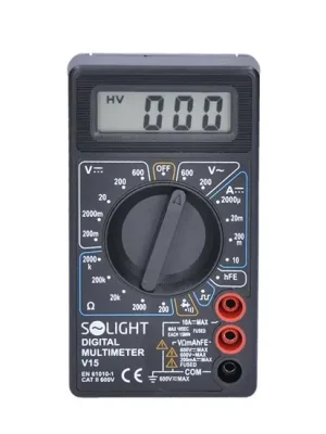 SOLIGHT V15 Multimetr, max. AC 500V, max. DC 500V / 10A, test diody, bzučák Must-Have