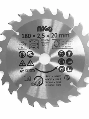 Magg 9318024 Pilový kotouč 180x2,5x20mm/24 zubů - střídavě šikmé Finální Výprodej