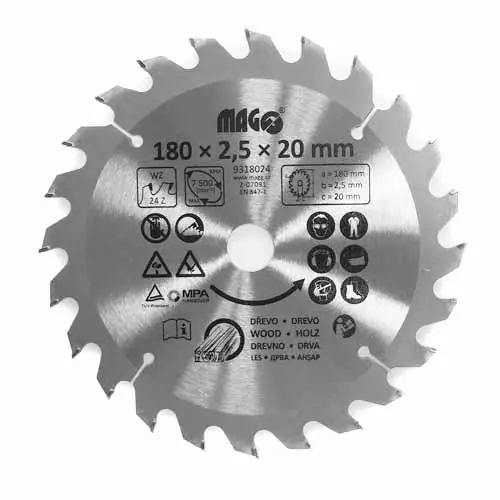 Magg 9318024 Pilový kotouč 180x2,5x20mm/24 zubů - střídavě šikmé Finální Výprodej