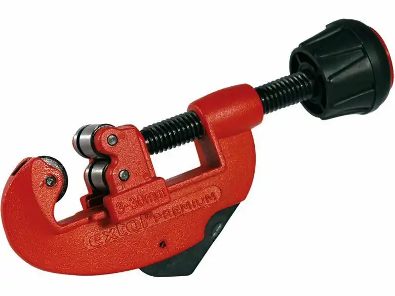 Řezač trubek s odhrotovačem, O 3-30mm, řezací kolečko 18x4x4,8mm, HSS EXTOL-PREMIUM Jen Po Omezenou Doba