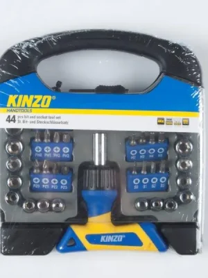 KINZO 54207 set bitů a hlavic v kufříku 44ks Cenově Výhodný