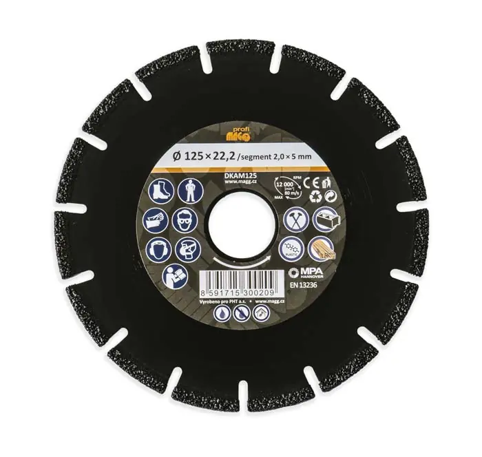 Odeslání Ihned Magg DKAM125 Speciální diamantový řezný kotouč 125x22,2mm