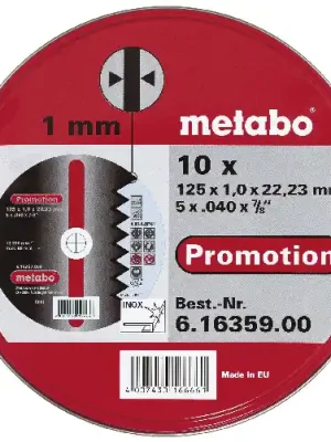 Vysoce Kvalitní METABO 616359000 sada 10ks kotoučů Promotion 125x1,0 mm na nerez