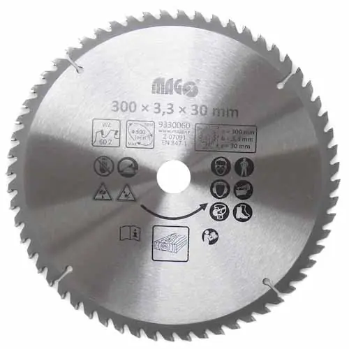 Bezpečná Platba Magg 9330060 Pilový kotouč 300x3,3x30mm/60 zubů - střídavě šikmé