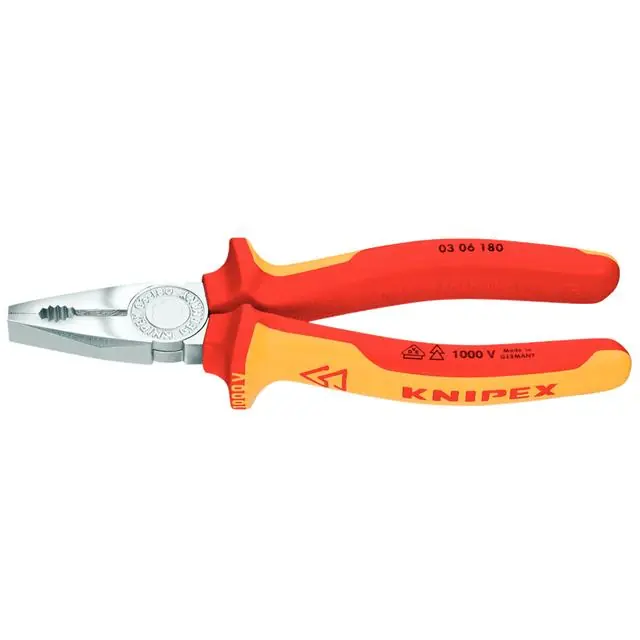 KNIPEX 0306160 kleště kombinované 160 mm, potah PVC do 1000V pochromované Akční Cena