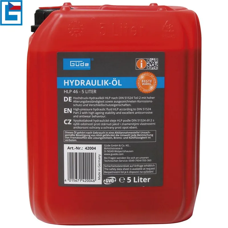 Güde HLP 46 hydraulický olej 5 litrů (42004) Omezená Nabídka